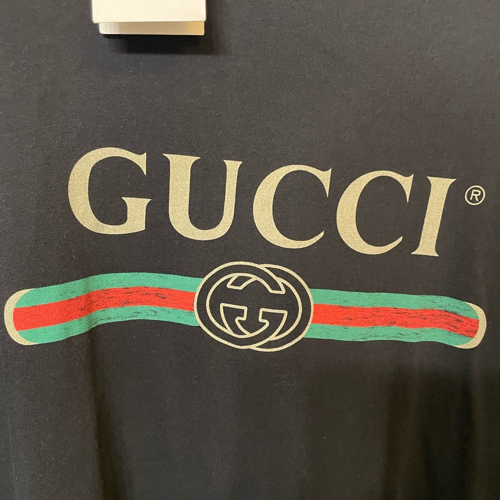 Gucci Black T-Shirt with Logo